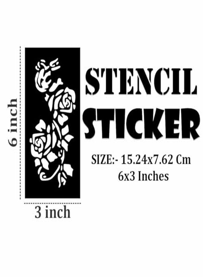 Komstec Elegant Mehndi Design Stencil Stickers Combo for Bride and Bridesmaid Celebration - Image 3